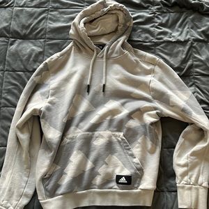 Cream adidas hoodie size L mens